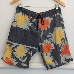 Volcom Men's Floral Board Shorts – Size 29 Surf Swim Trunks Beachwear